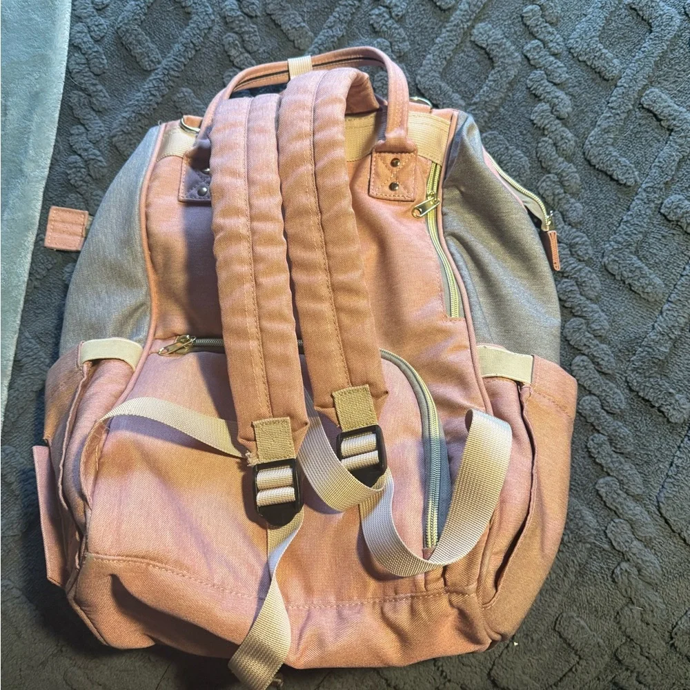 Pink and Gray Diaper Bag